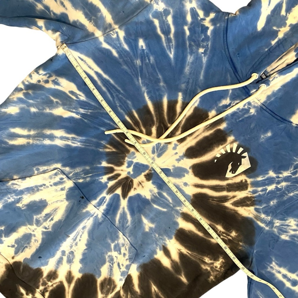 Team Liquid Heritage Spiral Tie Dye Pullover Hoodie Men's Blue Black Medium - Picture 12 of 13